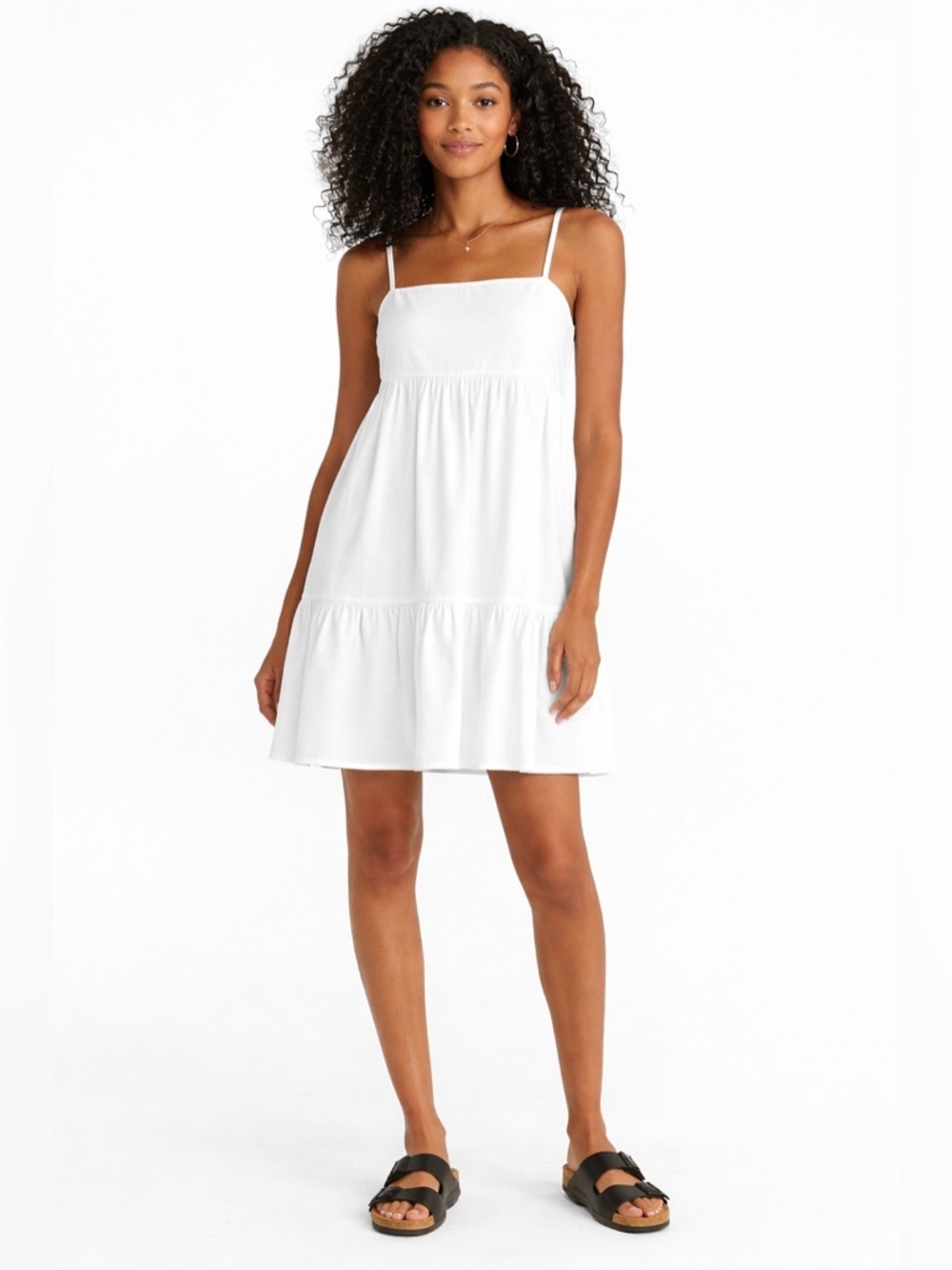 Abound White Tiered Mini Sundress